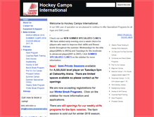 Tablet Screenshot of hockeycampsinternational.com